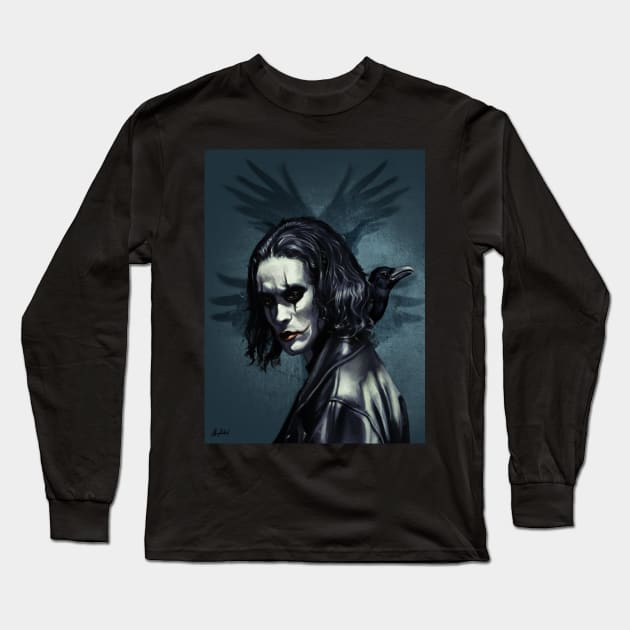 Brandon Lee Long Sleeve T-Shirt by Artofokan